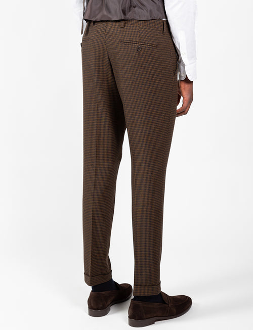 Houndstooth Tasmanian wool trousers