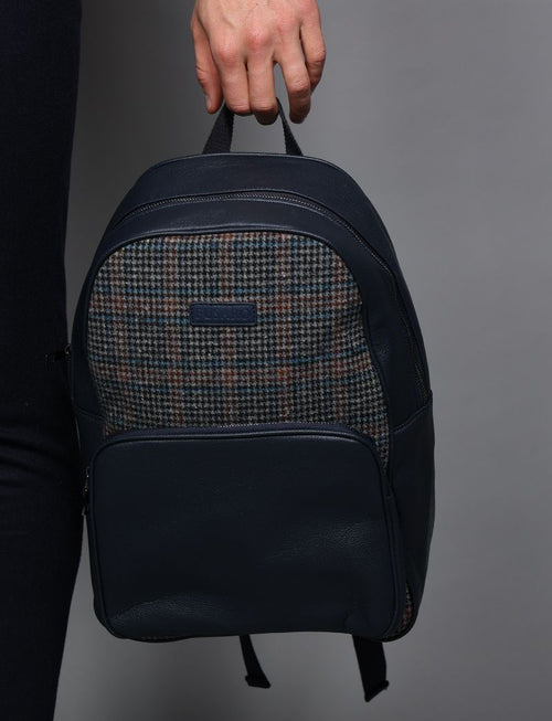 Houndstooth patterned backpack