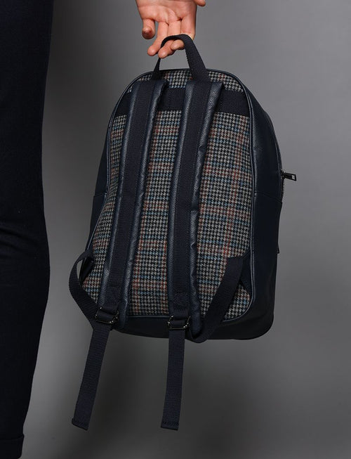 Houndstooth patterned backpack