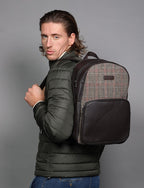 Houndstooth patterned backpack