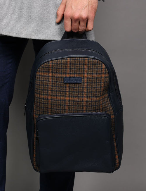 Houndstooth patterned backpack