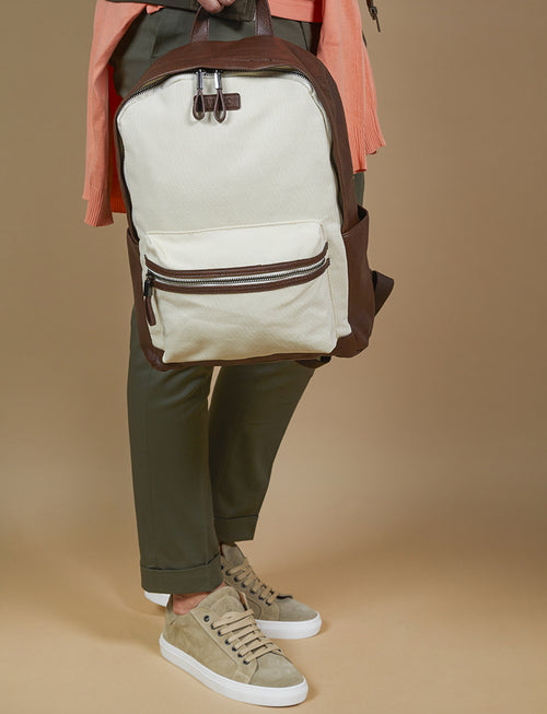 Cotton canvas backpack