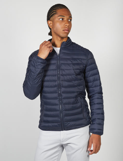 Technical quilted bomber jacket
