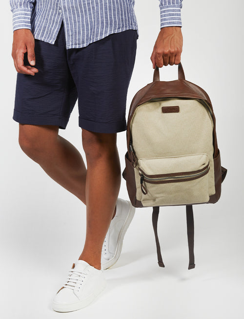 Cotton canvas backpack