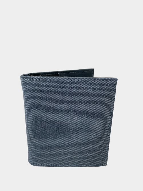 Wallet in canvas and leather