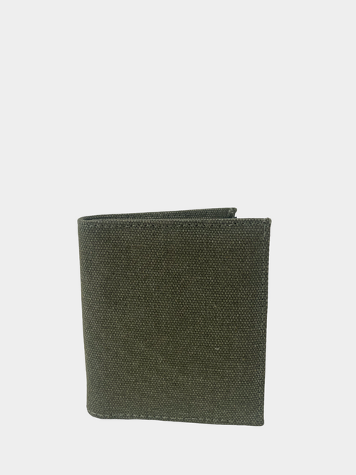 Wallet in canvas and leather