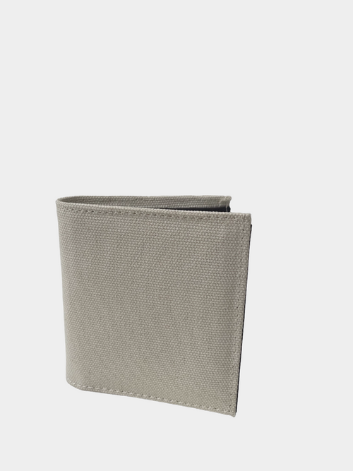 Wallet in canvas and leather