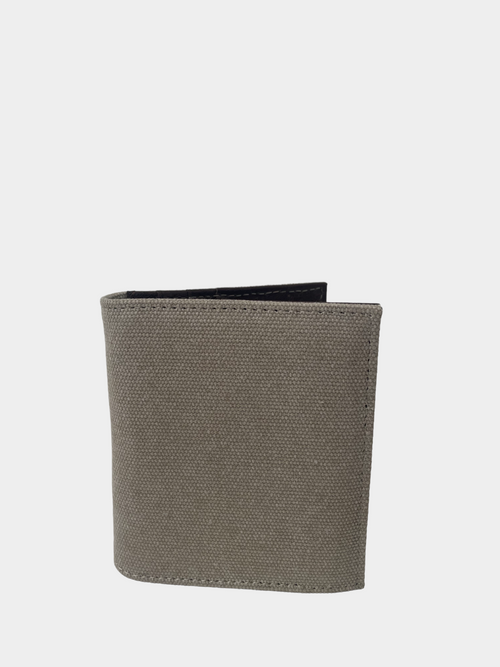 Wallet in canvas and leather