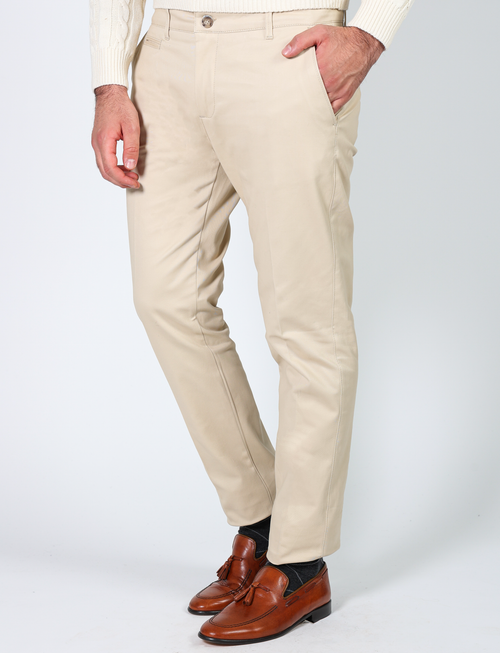 Stretch cotton twill trousers