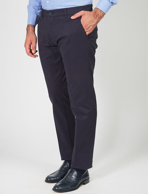 Stretch cotton twill trousers