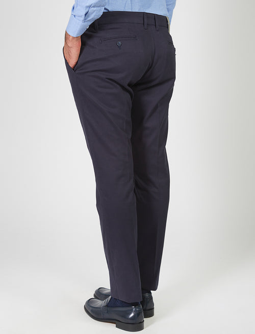 Stretch cotton twill trousers