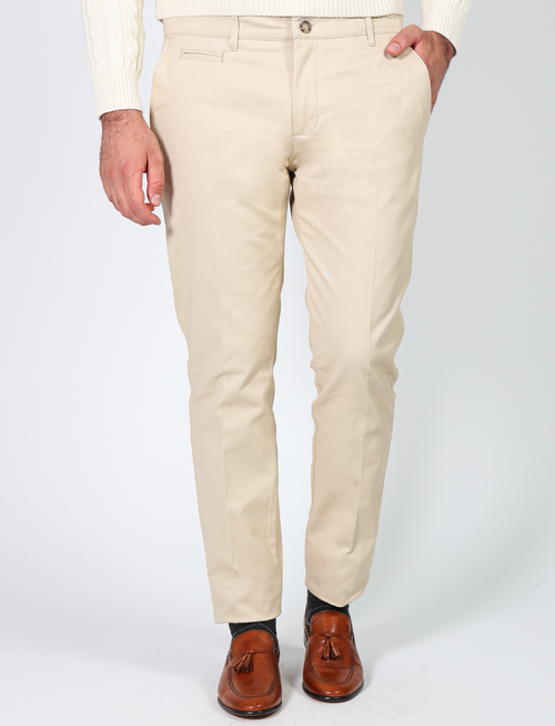 Stretch cotton twill trousers