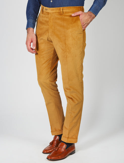 Cotton velvet trousers