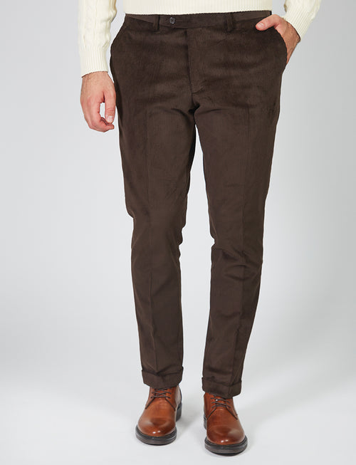 Cotton velvet trousers