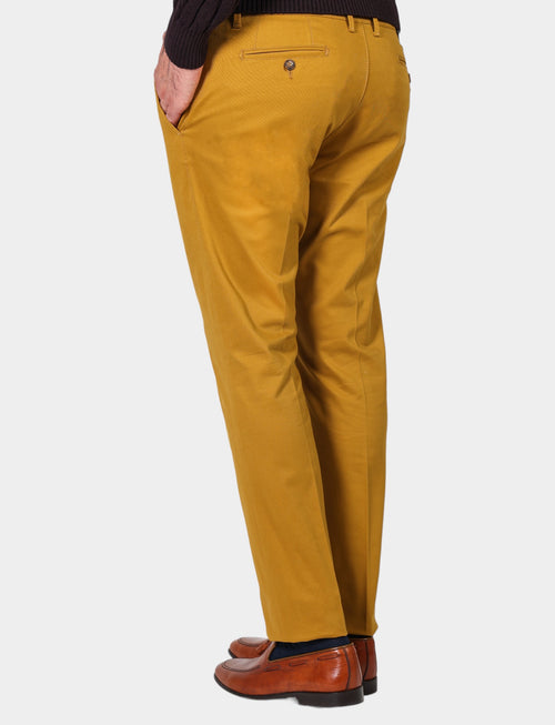 Stretch cotton twill trousers