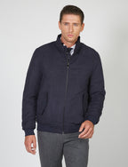 Padded alcantara bomber jacket