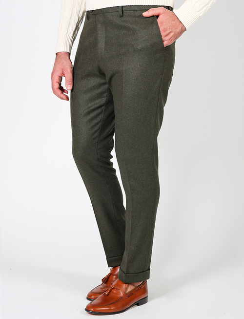 Wool flannel trousers