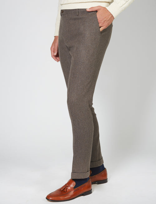 Wool flannel trousers