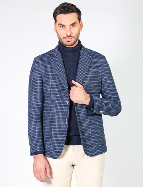 Checked jacket in wool blend