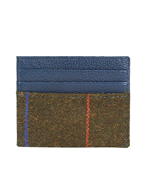 Check patterned card holder