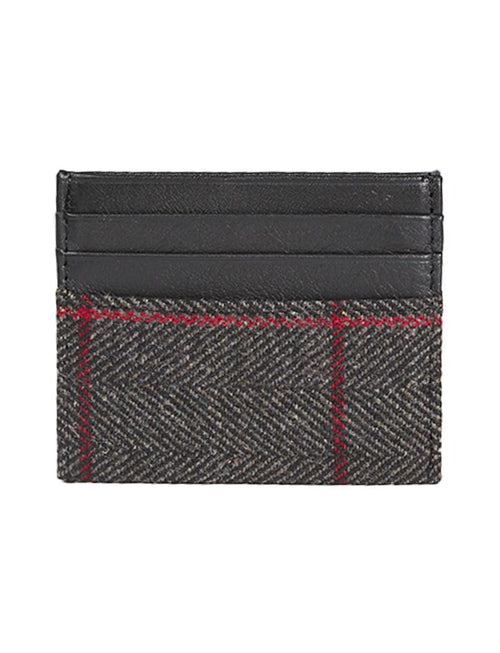 Check patterned card holder