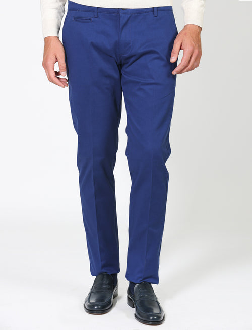 Stretch cotton twill trousers