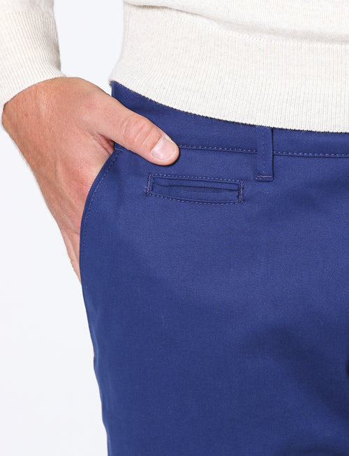 Stretch cotton twill trousers