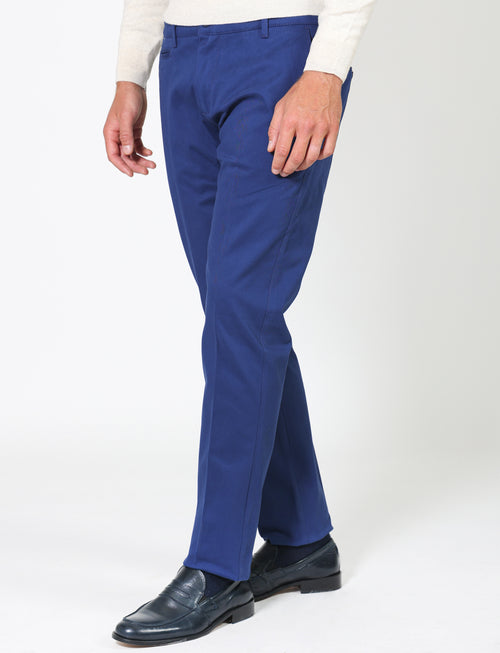 Stretch cotton twill trousers