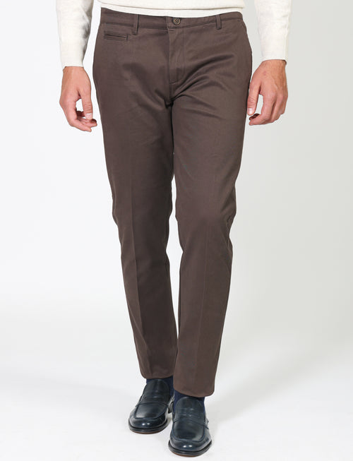 Stretch cotton twill trousers