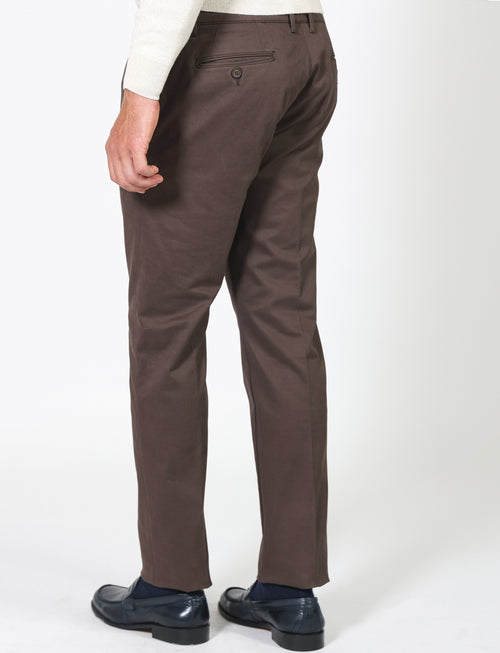 Stretch cotton twill trousers