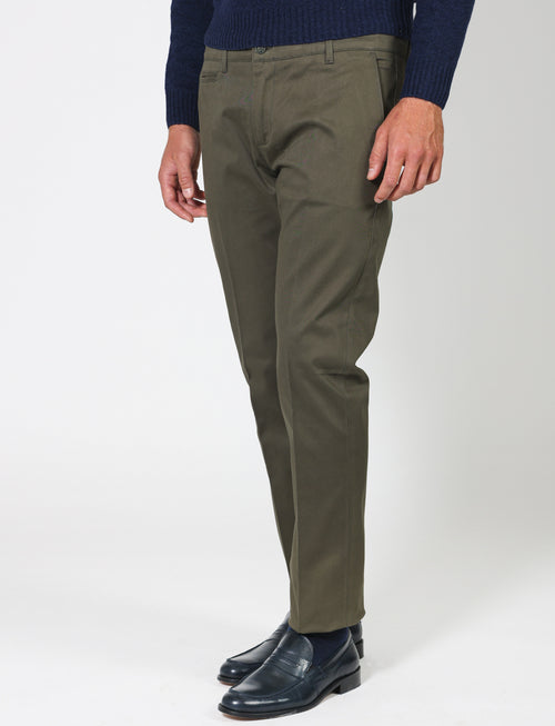 Stretch cotton twill trousers