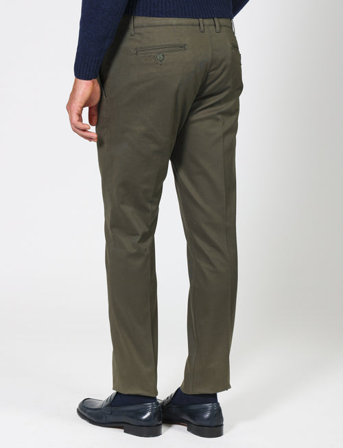 Stretch cotton twill trousers