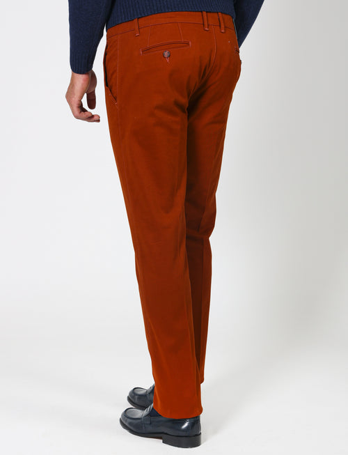 Stretch cotton twill trousers