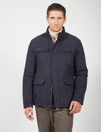 Alcantara safari jacket with pockets