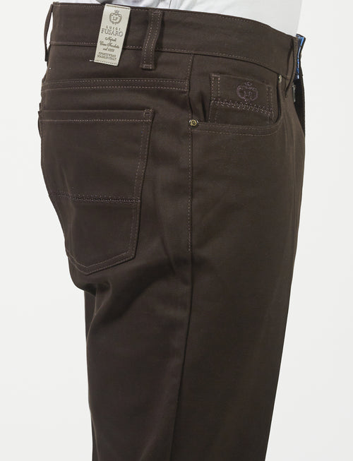 Pantalone cinque tasche in twill