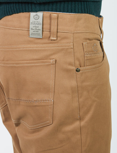 Five-pocket trousers in twill