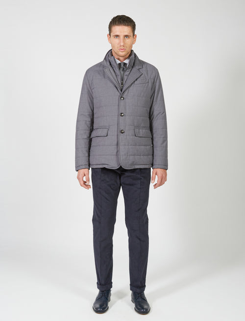 Quilted jacket in technical fabric