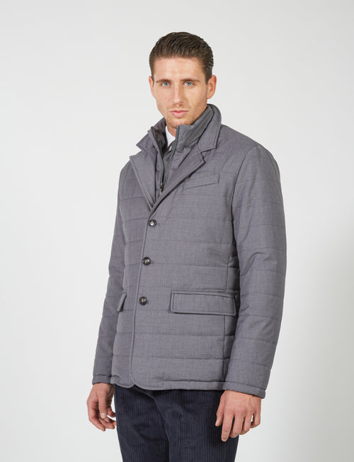 Quilted jacket in technical fabric