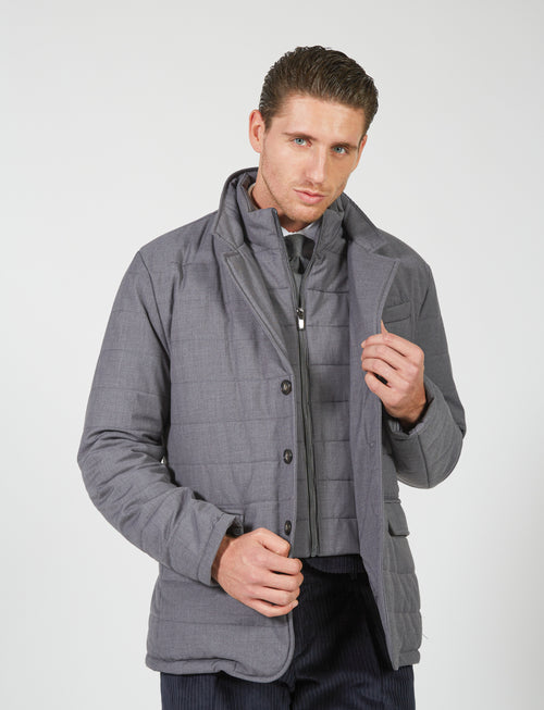 Quilted jacket in technical fabric