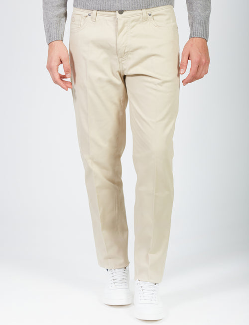 Five-pocket dobby trousers