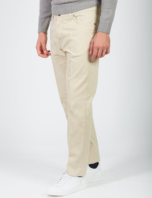 Five-pocket dobby trousers