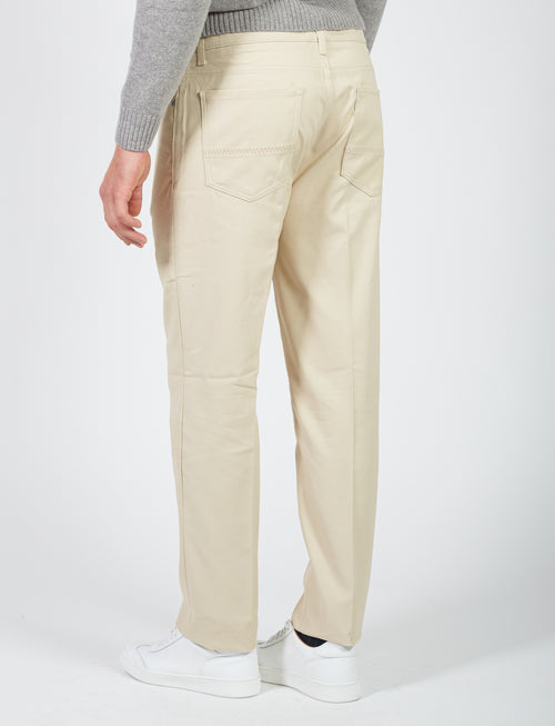 Five-pocket dobby trousers