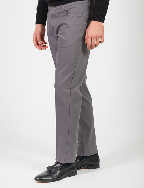 Five-pocket dobby trousers