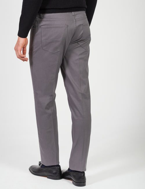 Five-pocket dobby trousers