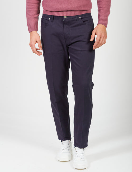 Five-pocket dobby trousers