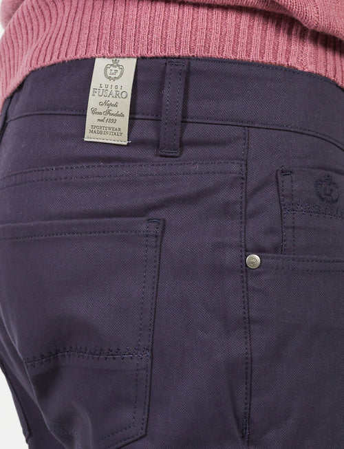 Five-pocket dobby trousers