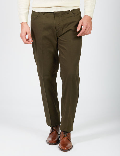 Five-pocket dobby trousers