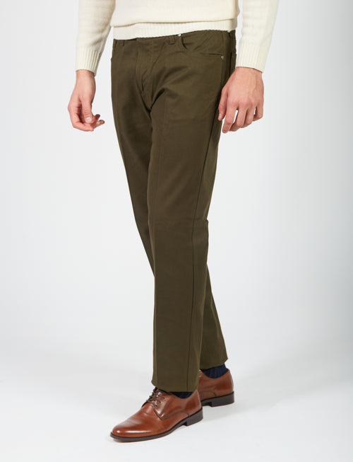 Five-pocket dobby trousers