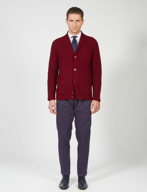 Shawl collar cardigan