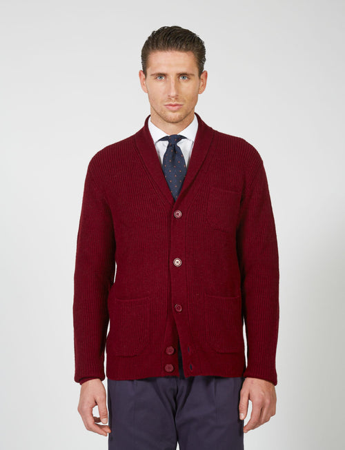 Shawl collar cardigan